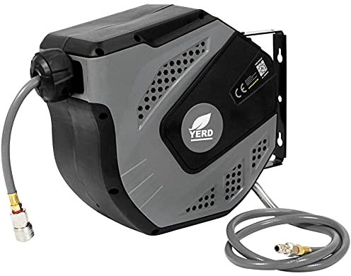 YERD v2021 automatik Druckluft-Schlauchtrommel 20m (20+1m), 20 bar Druckluftschlauch 5/16 Zoll Druckluftschlauch Aufroller