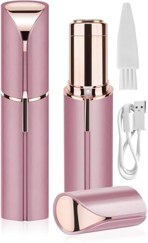 Rimozione peli del viso per donne, rasoio elettrico USB, per sopracciglia, senza dolore, per il corpo, peli del viso, labbra, mento, sopracciglia, interruttore con luce LED