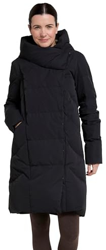 Mountain Warehouse Cosy Wrap Womens Down Padded Jacket - Water Resistant Ladies Puffer Coat, Down Fill Power 600 - Winter Travelling & Daily Use Black Women's Size 18