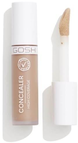 GOSH Concealer High Coverage 005 Tawny I High coverage liquid concealer to cover dark circles, redness, blemishes and pimples for sensitive skin I Long-lasting, vegan and allergy-certified