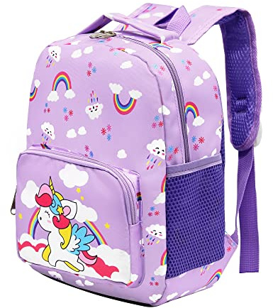 POWOFUN 13 Inch Kids Toddler Preschool Travel Backpack Cute Cartoon Schoolbag Backpack Bookbag