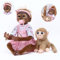 HUYRP Reborn AFFE Baby 22 Zoll 55cm Reborn Baby Puppen Realistisch Handgefertigte Reborn Puppe Kindergeschenk (Weiblicher AFFE)