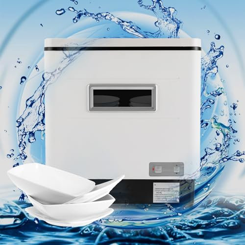 NaMaSyo Unterbau-Geschirrspüler 60l Edelstahl Geschirrspüler Vollintegrierbar Mini Freistehend Und Unterbaufähig Spülmaschine Tischgeschirrspüler Mit Flexiblem Besteckkorb