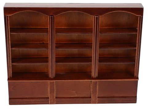 TOYANDONA Puppenhaus Bücherregal Schrank Puppenhaus Kleine Möbel Möbel Puppenhaus Puppenhaus Mini-Puppen Winzige Möbel Miniaturpuppen Puppenmöbel Mini Mini-Dekoration Light Brown Hölzern