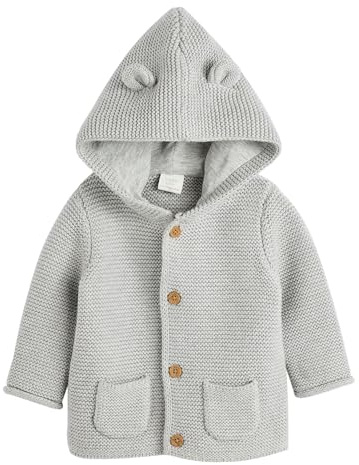 NEXT Cárdigan de Punto para bebé con Capucha Gris 1 Meses
