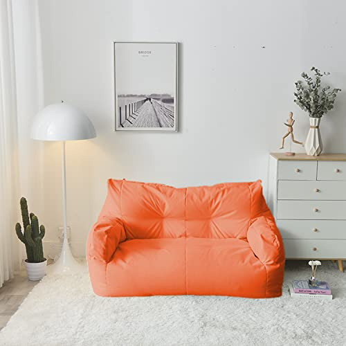 Fodera per poltrona sacco (senza imbottitura), per adolescenti e adulti, imbottitura ultra morbida in memory foam, copertura per poltrona a sacco per mobili da soggiorno, rosso