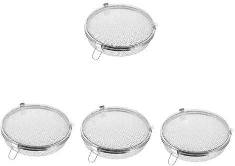 ELAYARD 4pcs Stainless Steel Dishwasher Basket with Mesh Design Kitchen Utensils Storage Organizer Large Capacity Holder for Bottle Parts and Dishwasher Items Practical Draining Basket for