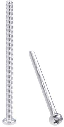 sourcing map 10 Stk Maschinenschrauben Platte Kreuzschlitzschrauben Schrauben M4x75mm