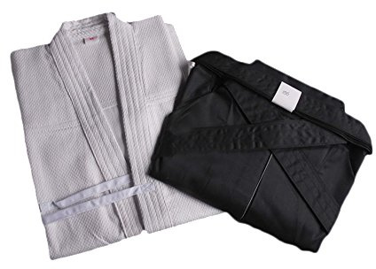 G-LIKE ZooBoo Mens Kendo/Aikido Keikogi Hakama Martial Arts Uniform(White&Black, XL/180)