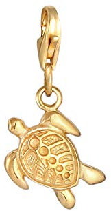 Nenalina Schildkröte Karabiner Charm Anhänger für Bettelarmband aus 925 Sterling Silber 0408852020