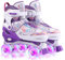 Hikole Kinder Rollschuhe Verstellbar LED Rollschuhe für Mädchen und Jungen komfortable Rollschuhe Mitwachsend Kinder(Größe 27-38)
