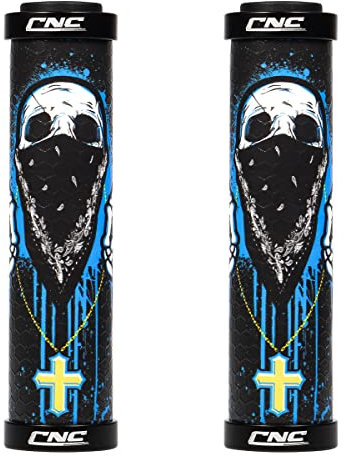 CNCLOL Fahrrad Lenkergriffe,MTB Fahrradgriffe 22mm aus Silikon,Fahrrad handgriffe Doppel Lock-On Design für MTB/Mountainbike.