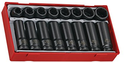 Teng Tools TT9120D Jeu de 16 douilles à choc 6 pans 1/2