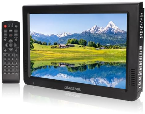 TV Digital Portátil de 10 Pulgadas, Monitor LCD HD 1080P para Automóvil, Televisión con Batería de Litio Recargable, para el Hogar y Automóvil