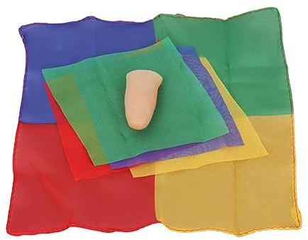Perfeclan 4 PCS Écharpes Magiques Multicolores, Foulard Soie Restauration Tours de Magie Street Stage Magictoy Débutant Magicien Créatif, Mouchoir Magicien en Soie, Accessoire de Spectacle Rue/Scène