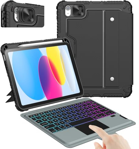 Nillkin Rugged Detachable Keyboard Case for iPad A16 & 10th Gen, Black