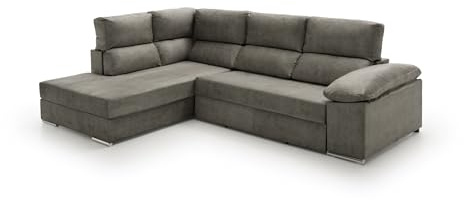 Velare | Sofa Cama Chaise Longue Fiorella Alta Gama Tostado Izquierda