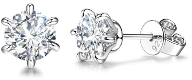 FANCIME Orecchini Diamante Lab Grown in Argento Sterling 925 0.61cttw 0.62cttw Donna Gioielli Regalo di Anniversario Compleanno Natale per Ragazza Amica Fidanzata