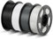 ANYCUBIC PLA Filament 1,75mm, Refill PLA und Spool Kit, 3D Drucker Filament PLA, Vakuumverpackung, Intelligente Identifikation, 4KG Schwarz Weiß Transparent Textur Grau