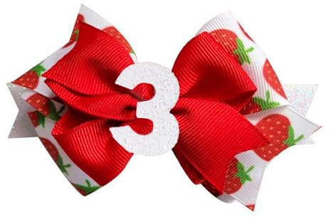 Pinzas para el pelo con lazo de fresa para bebé, decoración de fiesta de primer cumpleaños, pinzas de pelo de cocodrilo, lazos lindos con lazo rojo, accesorios para el cabello para niñas pequeñas