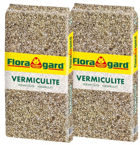 Floragard Vermiculite 1-2 mm, Amélioration Tout-en-Un pour Votre Jardin - 2x5l