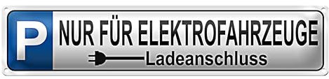 Panneau de parking | Uniquement pour véhicules électriques | Colonne de charge | 10 x 46 cm