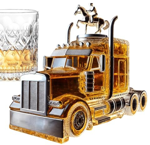 Caraffa da Whisky - Decorazione contenitore Whisky Design Camion - Con tappo per ricevimenti brunch birra champagne compleanno matrimonio eventi a casa