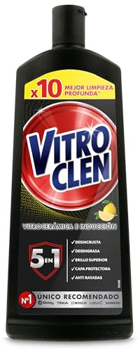 Vitroclen Nettoyant spécifique pour plaques de Cuisson vitrocéramiques Citron Crème 450 ML