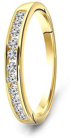 MIORE anillo de eternidad con diamantes 0.33 quilates para mujer en oro amarillo 14 quilates