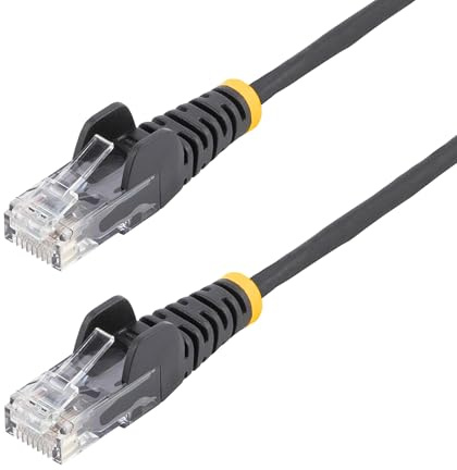 StarTech Cavo Ethernet Cat6 Slim 2,5m, PoE 100W, RJ45, Nero (N6PAT250CMBKS)