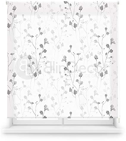 Blindecor Flores | Estor Enrollable Translúcido con Estampado Impresión Digital | Modelo Bloom | 150 x 180 cm (ancho por alto) Tamaño de la Tela 147 x 175 cm | Estores para Ventanas