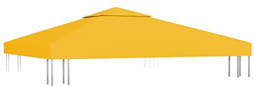 Festnight Toldo de Cenador | Techo de Reemplazo 3X3 Metros para Carpa Pabellon Toldo Eventos y Bodas Amarillo