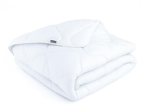 POKAR Piumone Piumino Invernale Trapuntato Matrimoniale Singolo 100% Microfibra Ipoallergenica Anti Allergico, 155 x 220 cm
