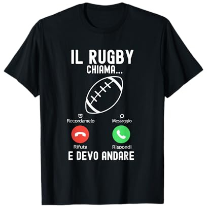 Divertente maglietta da rugby sportiva da uomo e ragazzo Rugby is Calling Humour Maglietta