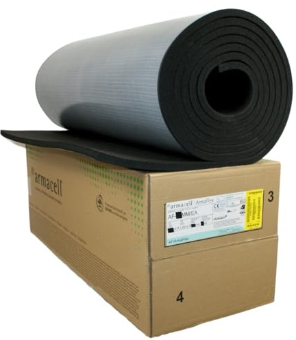 Armacell Armaflex AF 19EA Plaque isolante, autocollante, en caoutchouc, natte d’isolation pour voiture, volets roulants, aménagement de camping-car, 19 mm x 50 x 100 cm