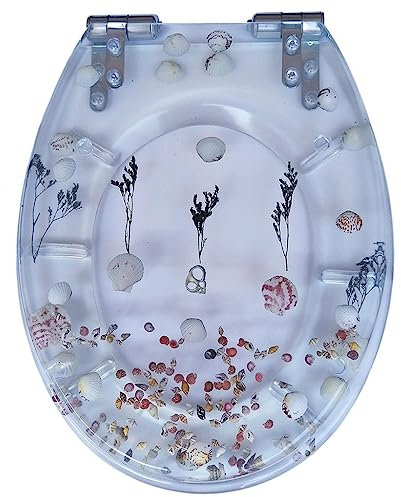 GNbow Toilettensitz Bunt, Transparenter Toilettensitzbezug, Langsam Absteigend Und Geräuschlos