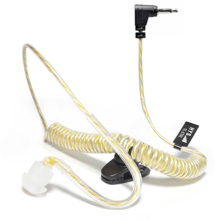 UAYESOK Lyssna endast på radio hörlurar 1 stift 2,5 mm uttag, dold säkerhet walkie talkie headset balanserade armaturhörlurar för fjärrhögtalare mikrofon Motorola Kenwood Hytera tvåvägsradiosändare