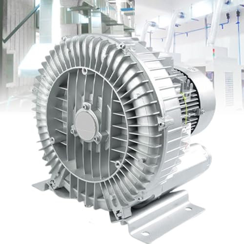 DSeenLeap 120 W-7500 W Commercial Air Blower,With Air Inlet And Outlet,Single Phase Electricity/Three Phase Electricity Large Airflow Air Pump,For Wastewater Treatment (1.5kw 380A)