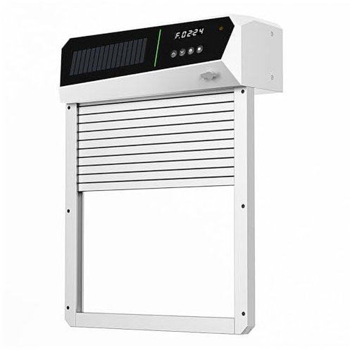 SGFBDZLK Porta Automatica Alimentata Solare del Pollaio, Apriporta Anti-pizzicotto del Pollo con Telecomando WiFi, Timer E Sensore di Luce, per Polli, Anatre, Conigli