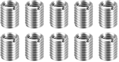 HARFINGTON 10pcs Thread Repair Inserts M12 x 1.75 Male to M10 x 1.5 Female Thread 15mm Long Stainless Steel Reducing Nuts Metric Self Tapping Sleeves Threaded Reducer Industrial Fasteners