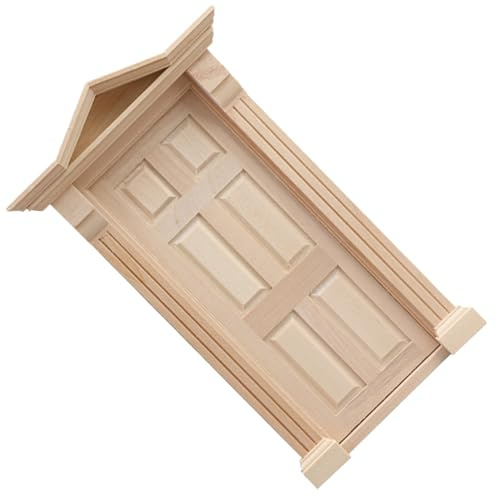LRXIYODE Maison de Poupée Porte Non Peinte Accessoire DIY pour Mobilier Miniature Moderne et Ancien