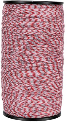 Asixxsix Elektrisk Stängseltråd 3280ft Rostfritt Stål för Boskap | Hög Ledningsförmåga, 1000 M PE-belagt Rep, Hållbar Draghållfasthet, Spännings-poof för Hästar, Kompatibel med Gallerstängsel