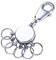 TROIKA PATENT SCHLÜSSELHALTER – KYR60/CH – rund, glänzend verchromt – Schlüsselanhänger mit Karabinerhaken – 6 ausklinkbare Ringe zur Schlüsselorganisation, Unisex, Silber – das Original von TROIKA