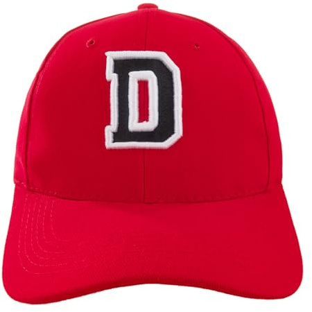 4sold Kids Casual Cotton Baseball Cap Alphabet A-Z Red Caps Black Letter Snap Back Hat Hats Snapback - D