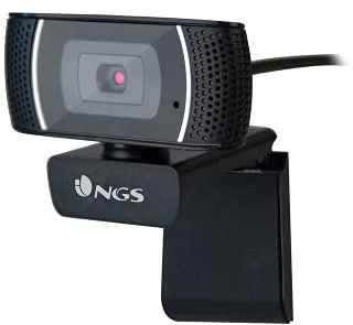 NGS XPRESSCAM1080 - Webcam Full HD 1920x1080 avec Connexion USB 2.0, Microphone Integré, 2Mpx de Resolution Réelle et Plug&Play