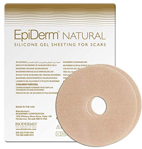 BIODERMIS Silikon Narbenpflaster - Medizinische Narbenpflege nach Brust OP (Hautfarben) - Hautverträgliche & wiederverwendbare Silikonpflaster zum Narben entfernen - Narbenreduktionspflaster