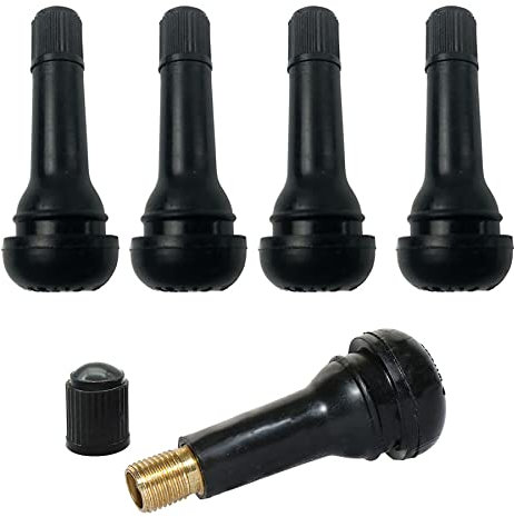 TR413 Valvole in gomma,Valvola per pneumatici,Valvole in gomma Snap-in,Gomma Pneumatici Valvola nero,Valvola in gomma per cerchioni,Tappo stelo valvola pneumatico,per Auto,Moto(5 pezzi)