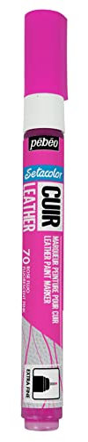 Pébéo - Setacolor Leder - Acrylmarker für Leder und Kunstleder - Personalisierung von Taschen, Schuhen, Sneakern - kratz-, knick- und scheuerfest - Fluoreszierende Wirkung – Farbe