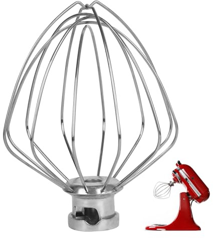 Kitchen-aid Zubehör Profi-Schneebesen, Rührbesen Schaumschläger für Kitchen-Aid Artisan Serie 4,5-5 Quart, Edelstahlrührer Aufsatz Backzubehör
