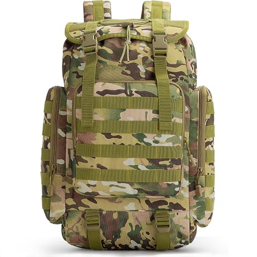 NZLTQO Zaino da escursionismo, 35 l, mimetico, da caccia, per uomo e donna, zaino da campeggio, leggero zaino da viaggio per pesca e arrampicata, C, M